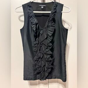 Banana Republic Silk Blend Ruffle Sleeveless Top